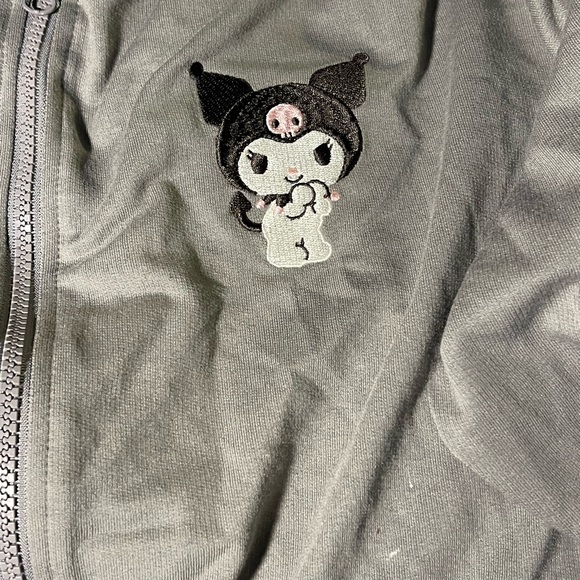 Sanrio Kuromi Gray Zip Up Sweater - Picture 4 of 9